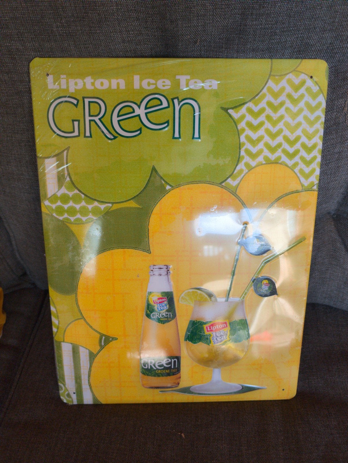 Lipton Ice Tea Green Reclamebord - Nieuw in verpakking, Verzamelen, Ophalen of Verzenden