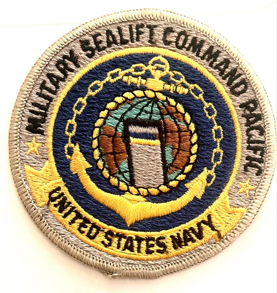 Militair embleem US Navy Military Sealift Command Pacific, Verzamelen, Militaria | Algemeen, Marine, Embleem of Badge, Amerika