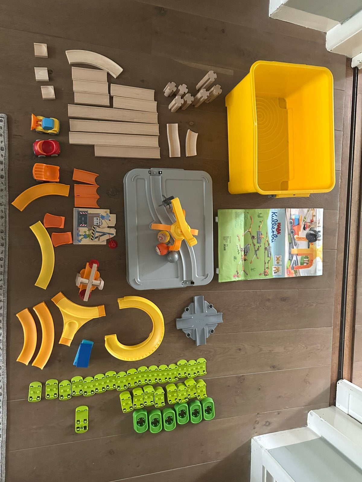 Haba Kullerbu: 3 sets + extra voertuig - Eindeloos speelplez, Ophalen of Verzenden, Zo goed als nieuw