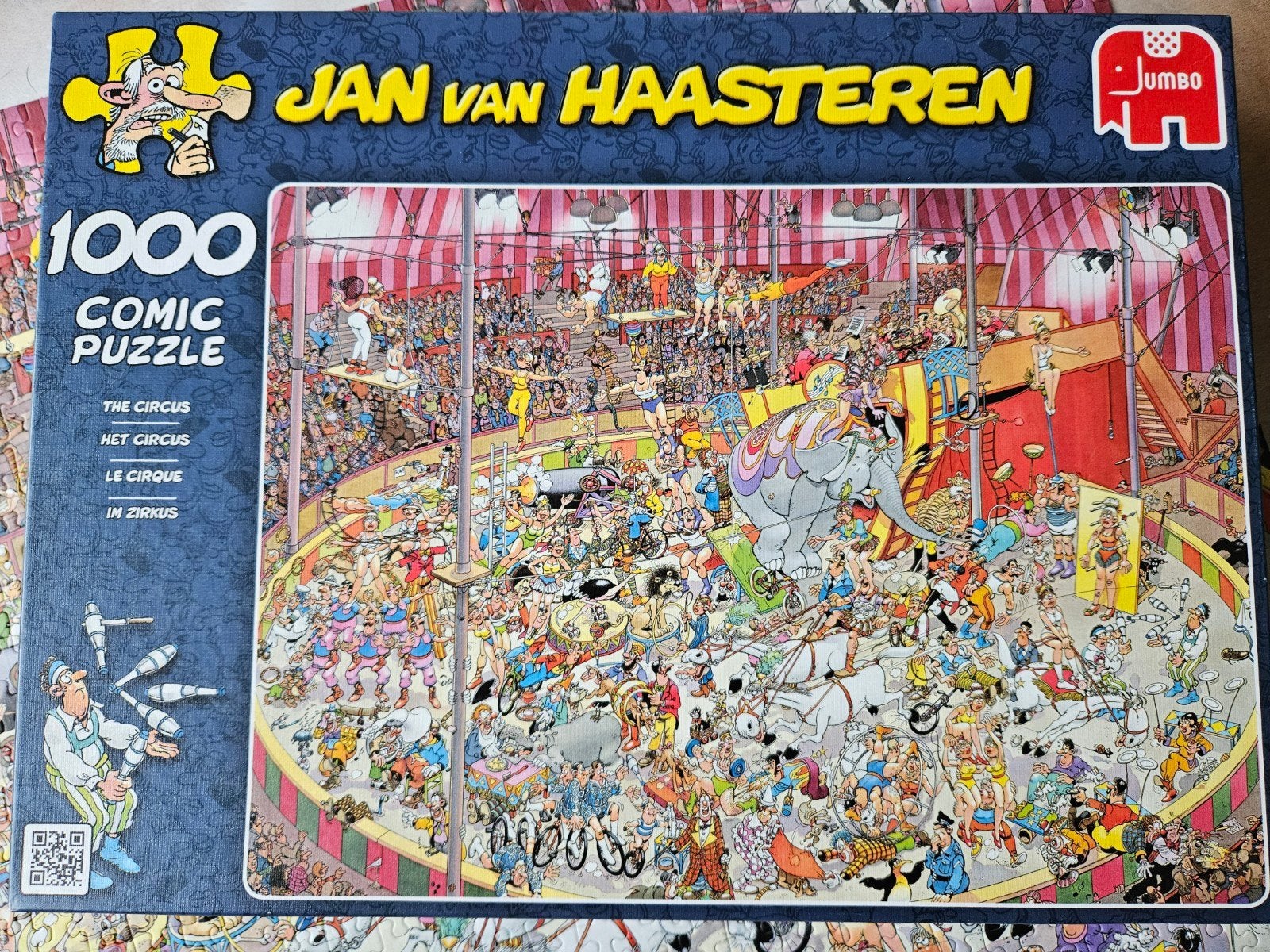 Jan van Haasteren Puzzel - Het Circus 1000 stukjes, Ophalen of Verzenden, 500 t/m 1500 stukjes, Zo goed als nieuw, Legpuzzel
