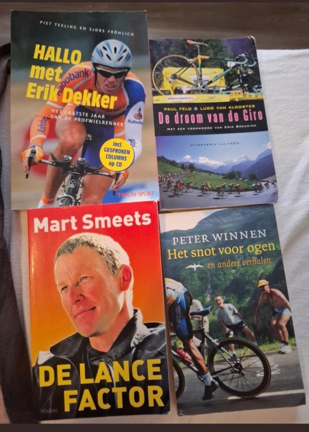 Wielrennen Boeken: Erik Dekker, Giro, Lance Armstrong, Winne, Ophalen of Verzenden, Gelezen, Lopen en Fietsen