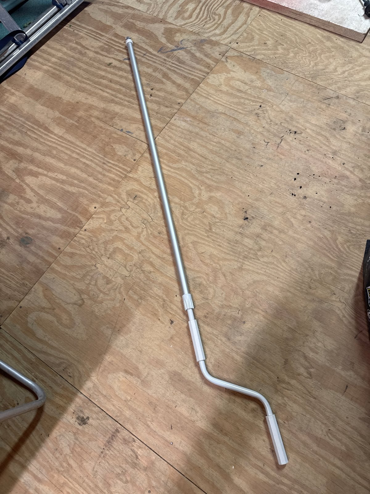 Zilverkleurige slingerstang voor luifel of rolluik, Caravans en Kamperen, Ophalen of Verzenden, Gebruikt