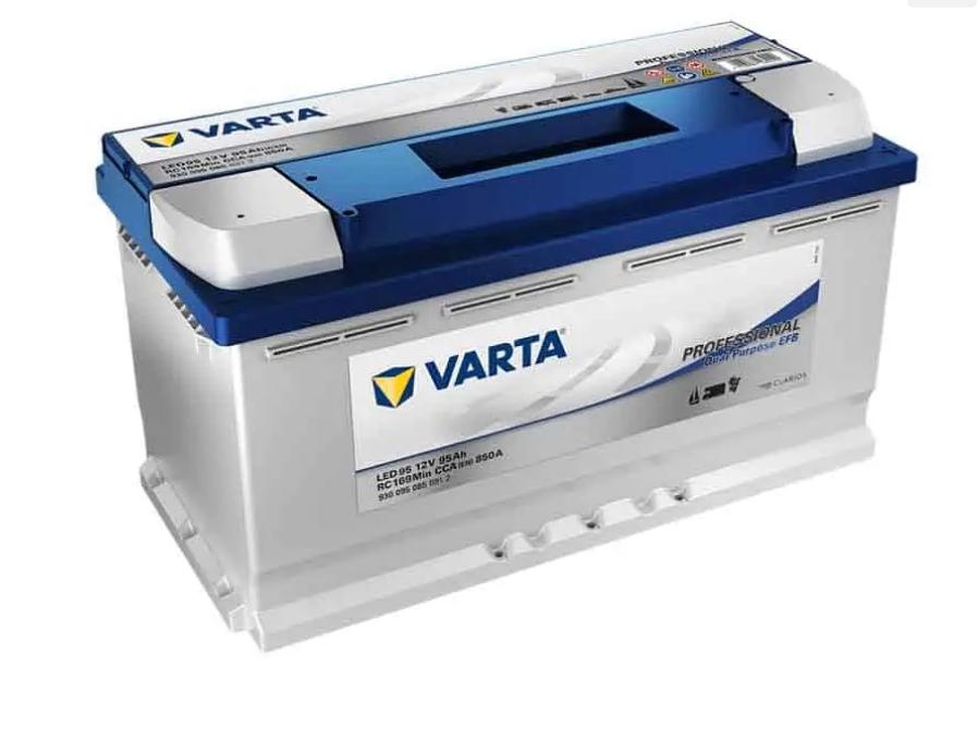 Varta LED95 Professional Dual Purpose EFB accu 95Ah, Ophalen of Verzenden, Gebruikt