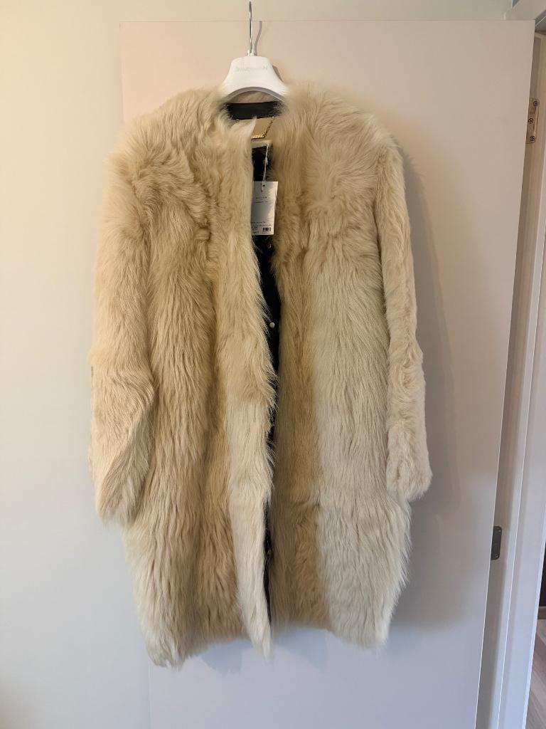 Zimmerman lederen bontjas NIEUW, Kleding | Dames, Maat 38/40 (M), Overige typen, Beige, Zimmerman