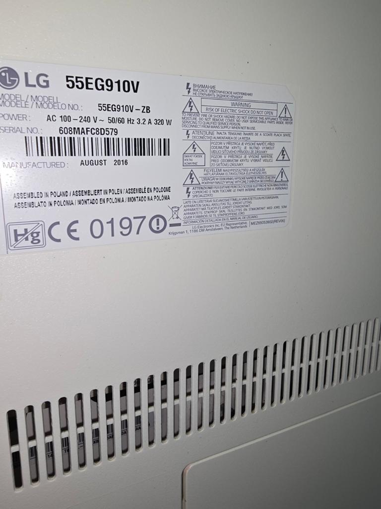 LG 55EG910V OLED TV - Gebogen Full HD Smart TV, 50 Hz, OLED, Ophalen of Verzenden, Zo goed als nieuw