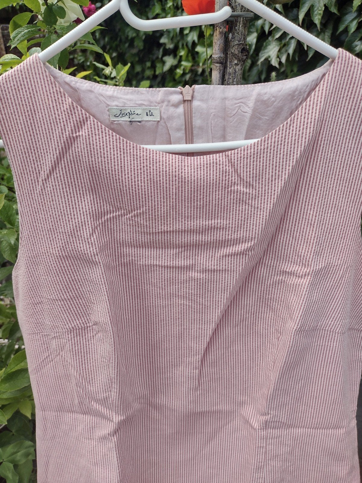 Josephine en Co seersucker jurk roze wit maat 38/40, Kleding | Dames, Jurken, Maat 38/40 (M), Ophalen of Verzenden, Roze, Gedragen