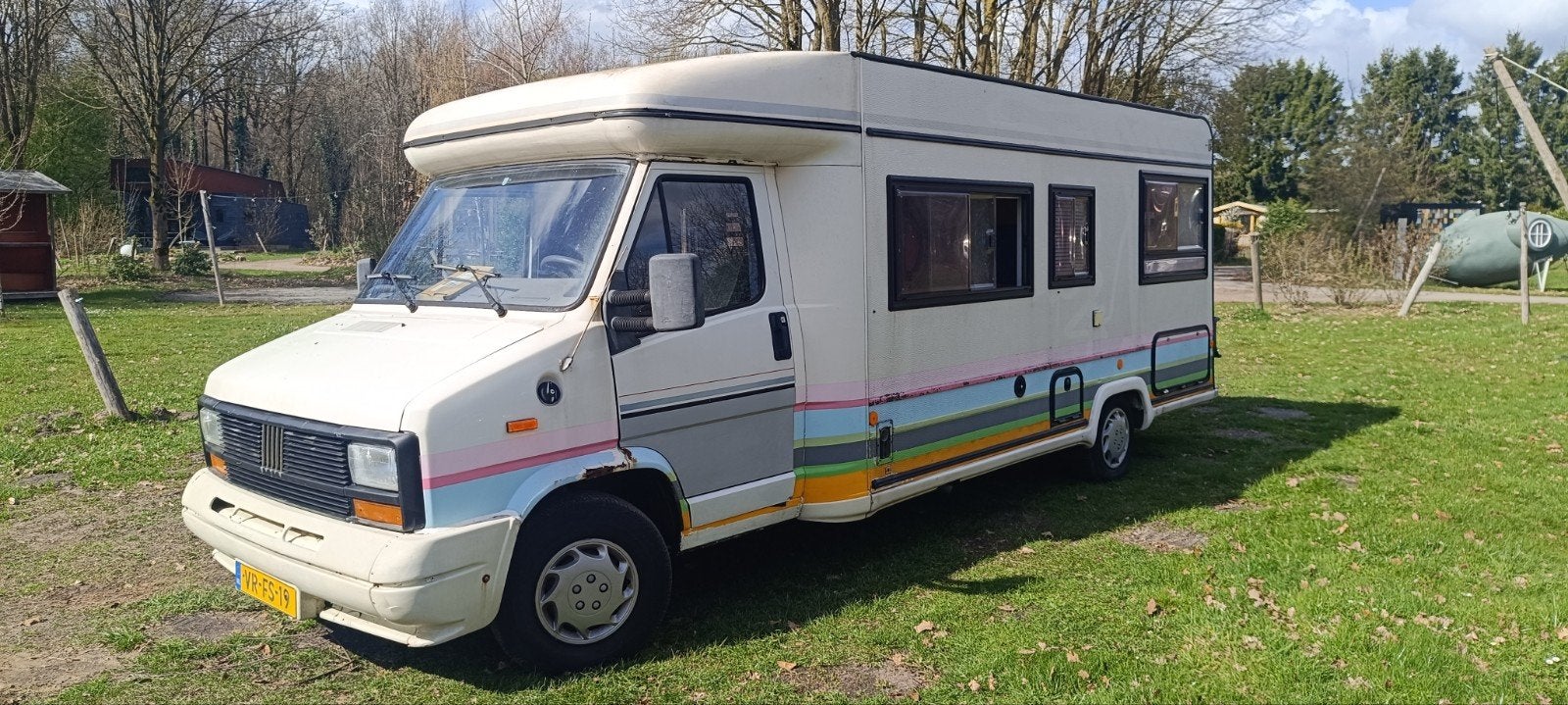 Fiat Ducato 280 alkoof camper 1988 2.5 diesel, Caravans en Kamperen, Campers, Particulier, Half-integraal