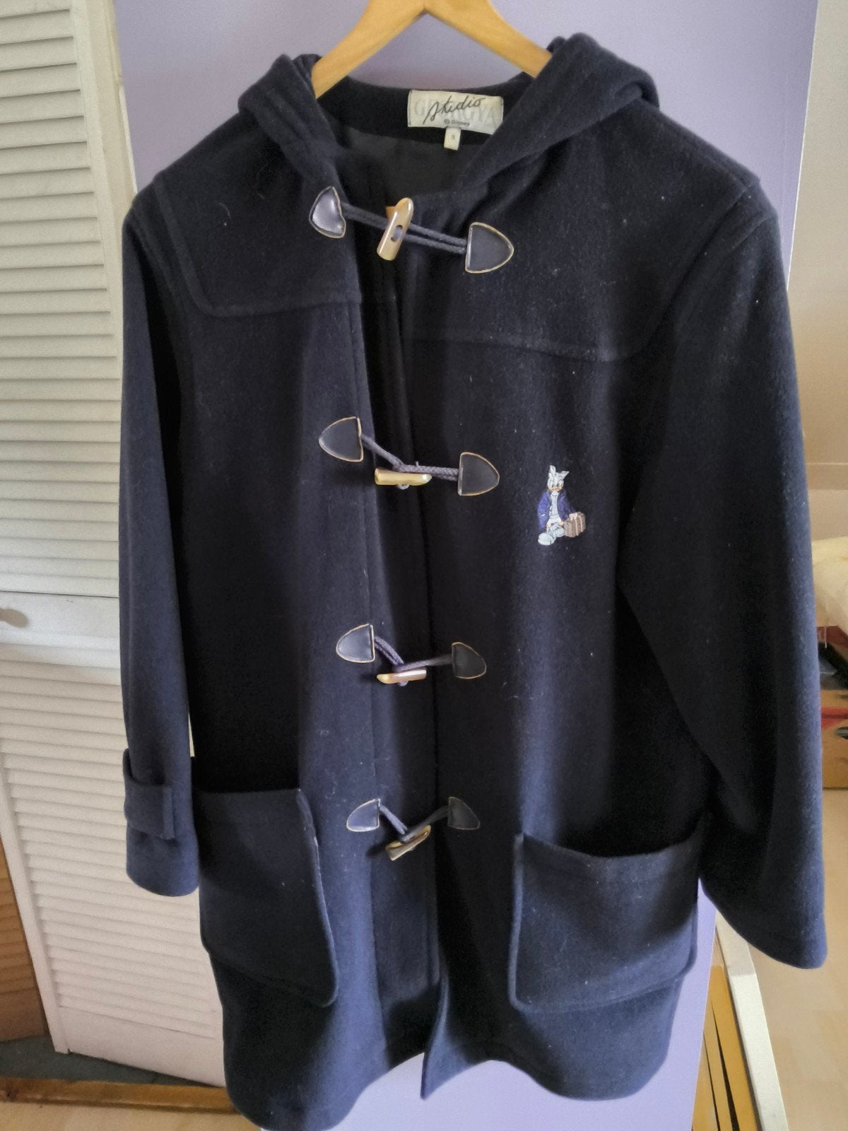 Wollen cashmere damesjas maat S donkerblauw, Ophalen, Zo goed als nieuw, Maat 38/40 (M), Blauw
