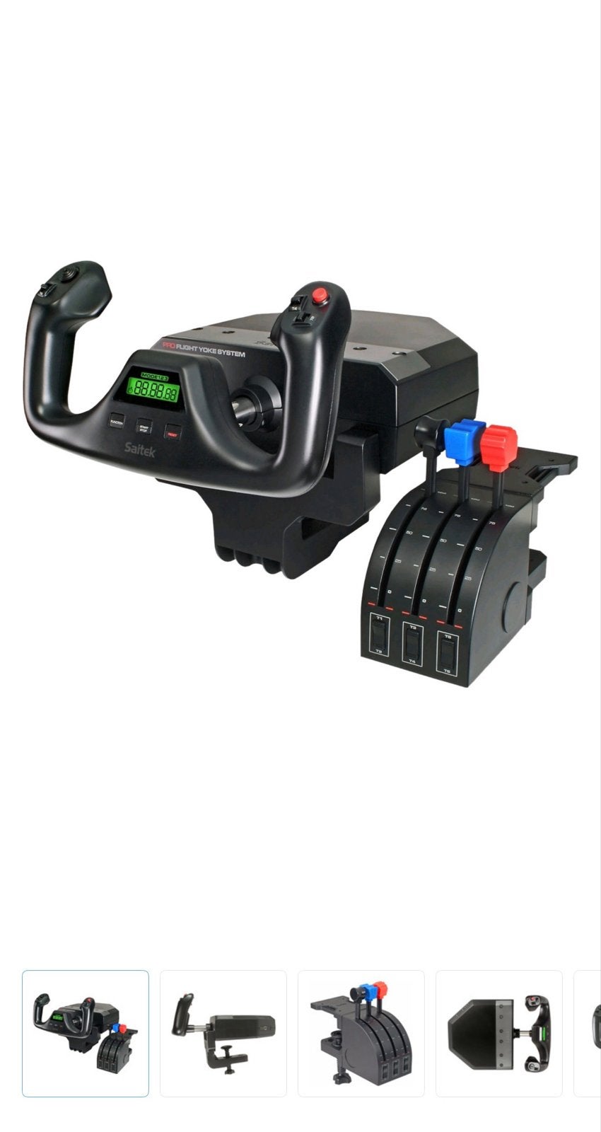 Saitek Pro Flight Yoke System - Vliegsimulator Controller, 1 speler, Eén computer, Ophalen of Verzenden, Zo goed als nieuw