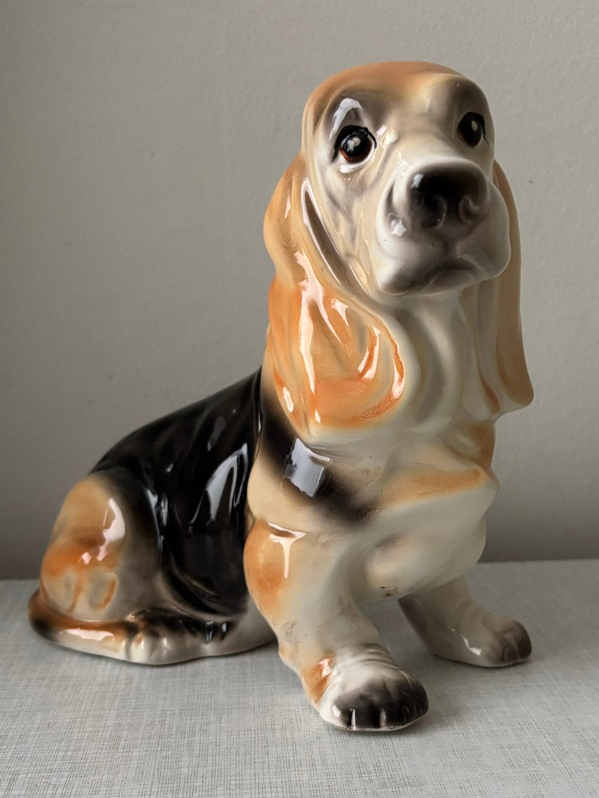 Vintage keramiek Basset Hond beeld, Ophalen of Verzenden, Zo goed als nieuw, Dier