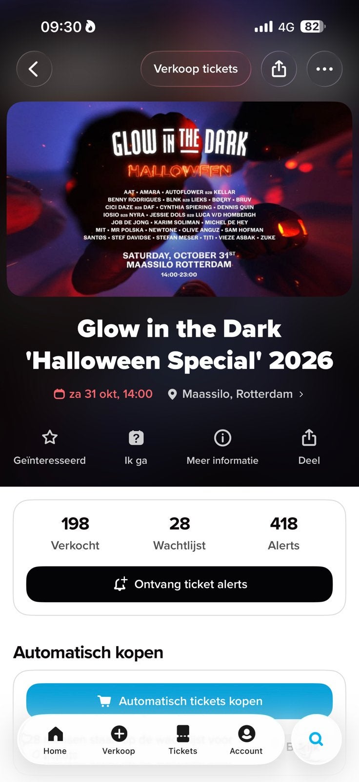 Glow in the dark Halloween special, Tickets en Kaartjes, Drie personen of meer