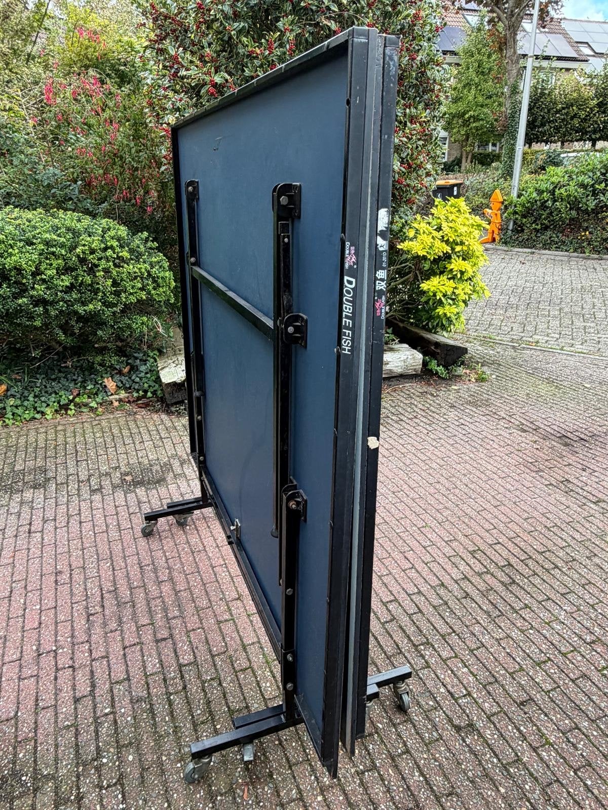 Inklapbare Tafeltennistafel - Double Fish, Ophalen, Gebruikt, Tafel Outdoor, Inklapbaar
