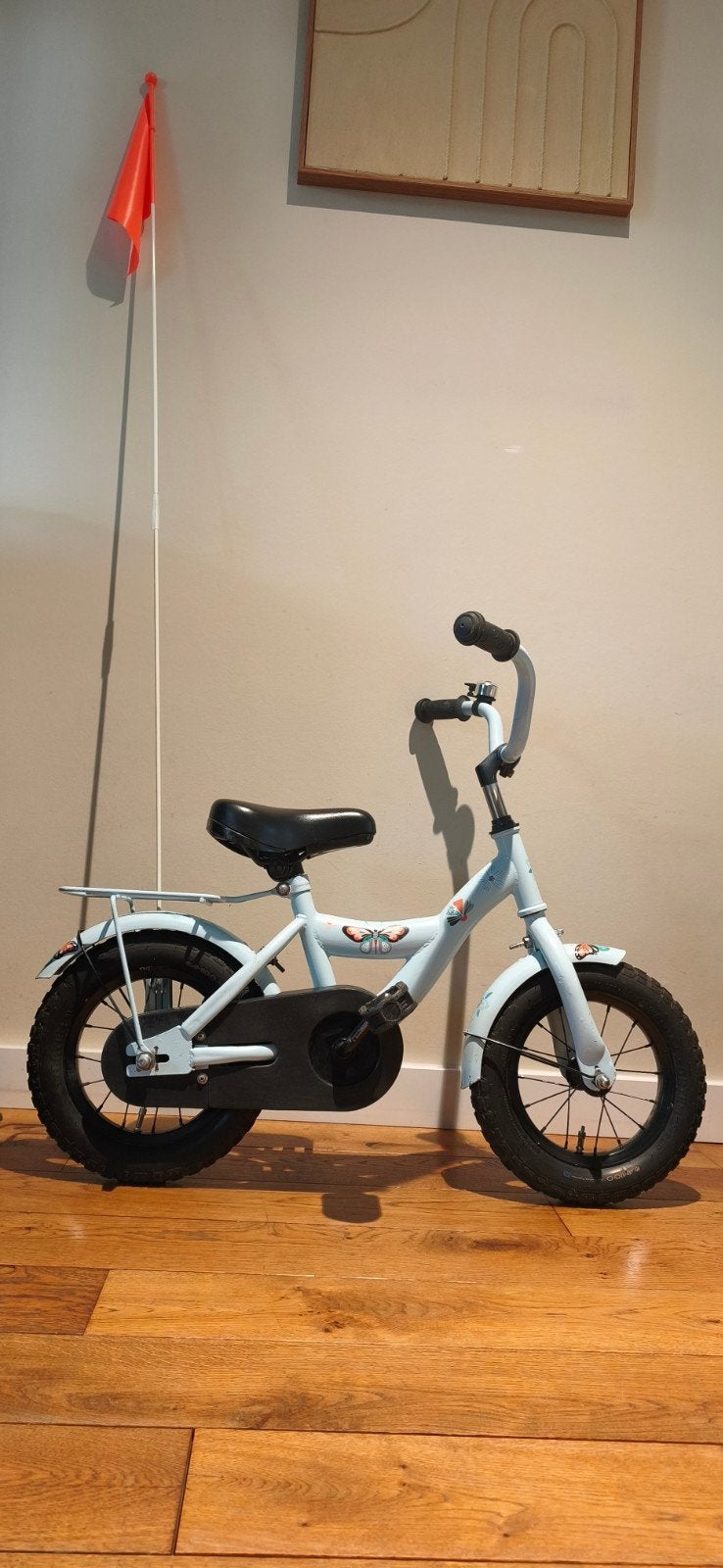 Kinderfietsje - Meisjes/Jongens fiets met vlag, Ophalen, Gebruikt, Terugtraprem, Minder dan 16 inch