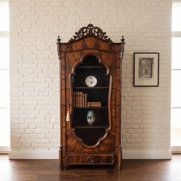 29081 Vitrine Servieskast Louis Philippe 1870 Mahonie, Ophalen