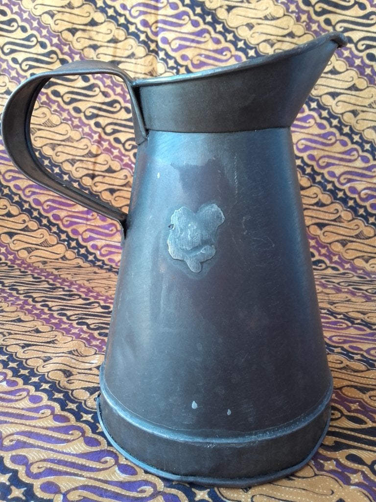 Mooie antieke Quart maatbeker uit Engeland van koper 20 cm., Antiek en Kunst, Antiek | Koper en Brons, Ophalen of Verzenden, Koper