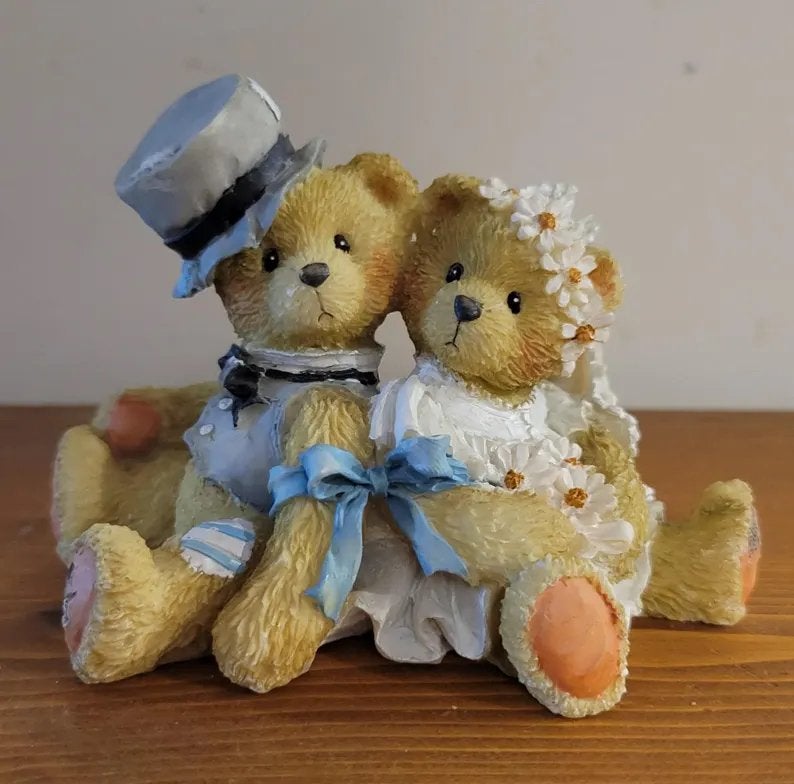 Bruidspaar Beertjes Beeldje - Romantische Decoratie, Ophalen, Gebruikt, Dier
