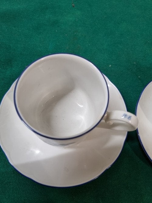 kop en schotel blauwe roos d.e seltmann weiden, Ophalen of Verzenden