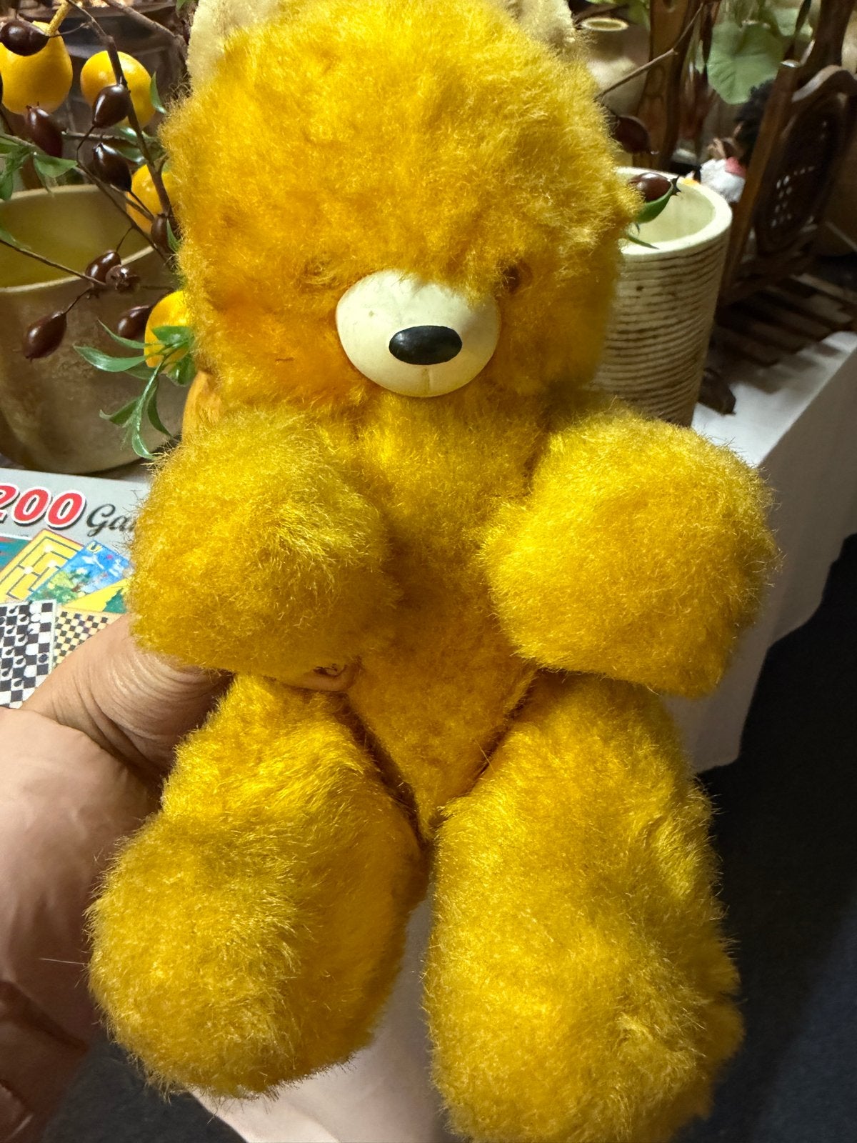 Vintage Gele Teddybeer - Knuffelbeer, Ophalen of Verzenden