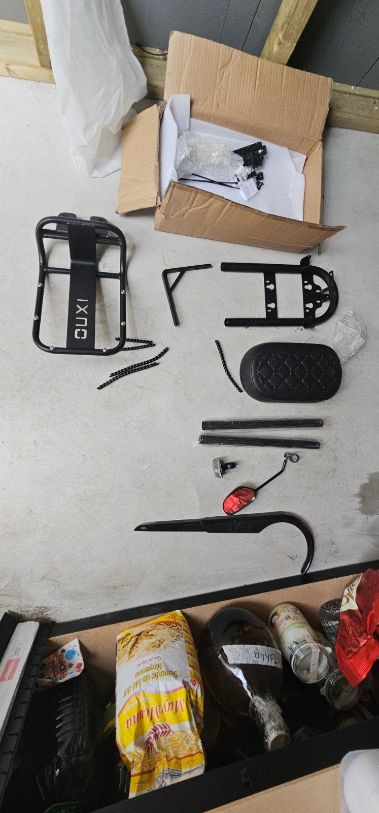 Fietsaccessoires set: bagagedrager, zadel, spatbord, etc., Ophalen of Verzenden, Nieuw