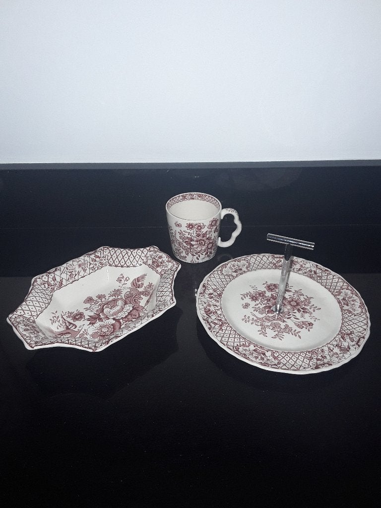 Mason,s setje stratford pink, Overige merken, Verzenden, Zo goed als nieuw, Bord(en)