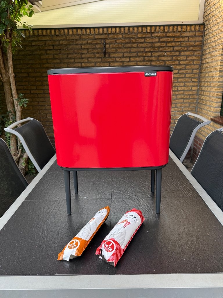 Brabantia prullenbak, Huis en Inrichting, Woonaccessoires | Prullenbakken, Ophalen, 50 – 75, Zo goed als nieuw, Rvs
