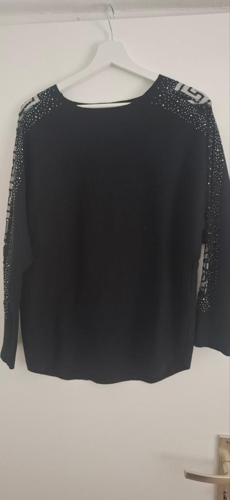 Zwarte trui met strass, Zwart, Ophalen of Verzenden, Maat 36 (S), Onbekend