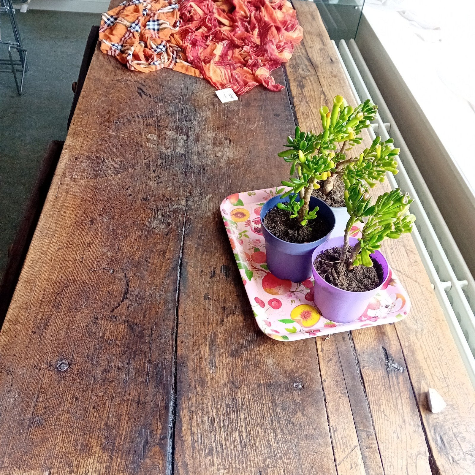 Antieke betaaltafel met twee lades 190x84x 55, Antiek en Kunst, Antiek | Meubels | Tafels, Ophalen
