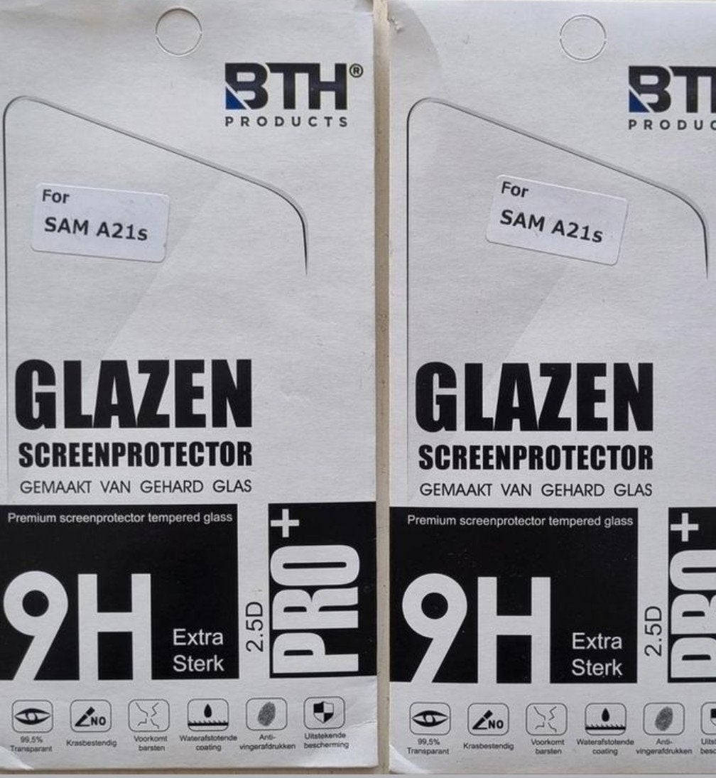 BTH Glazen Screenprotector voor Samsung Galaxy A21s, Ophalen of Verzenden