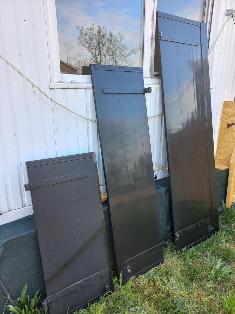 Aluminium raamluiken diverse maten, Doe-het-zelf en Verbouw, Deuren en Horren, Gebruikt, Overige typen, 215 cm of meer, Minder dan 80 cm
