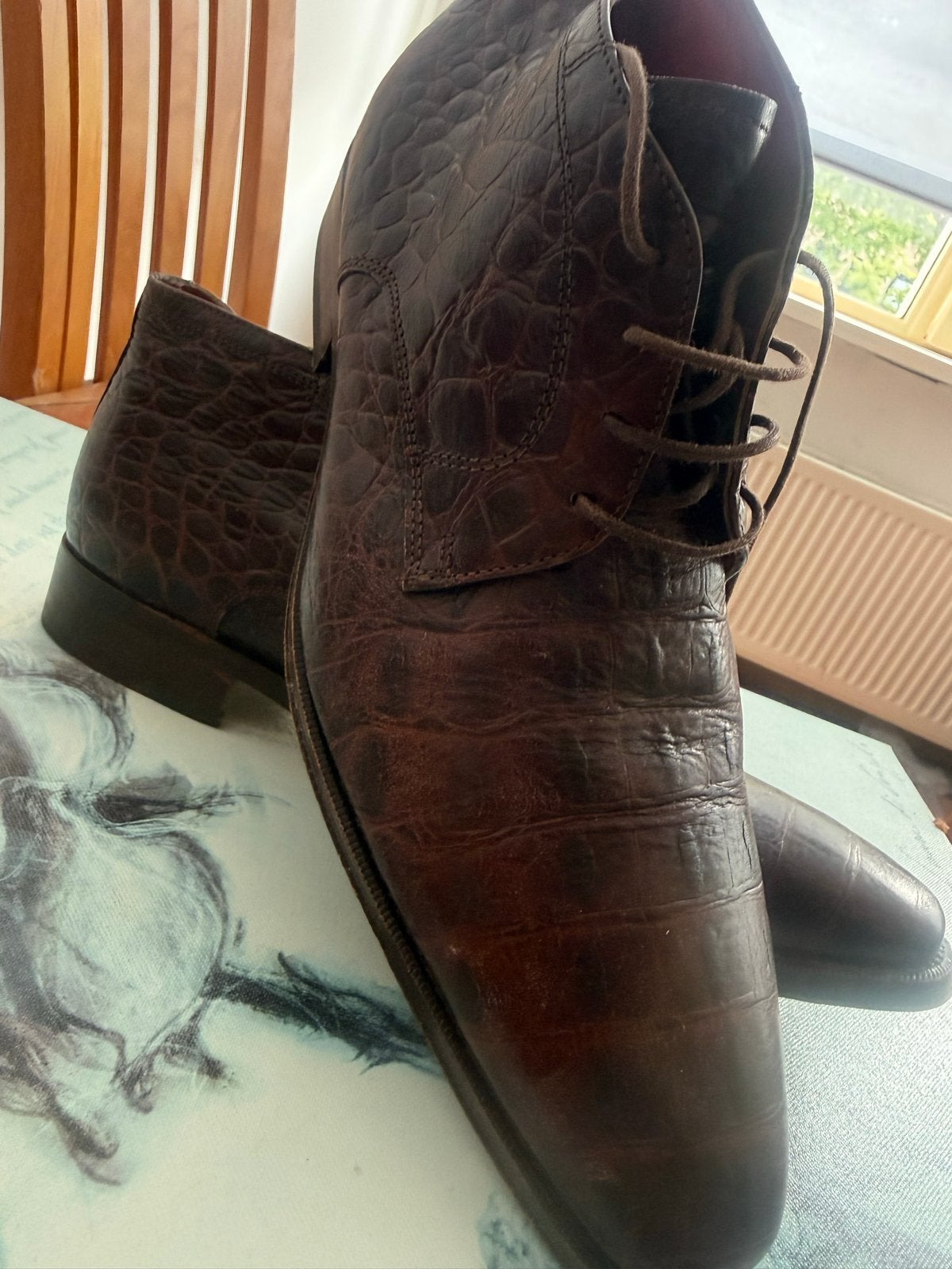 Giorgio 1958 Heren Boots - Bruin Krokodillenleer Look, Ophalen of Verzenden, Gedragen, Bruin, Boots