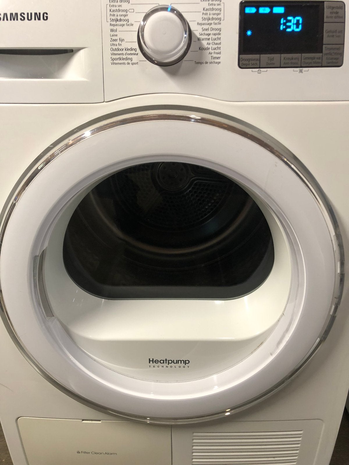 Samsung wasdroger 8 kg A++, Ophalen, 6 tot 8 kg, Gebruikt, Minder dan 85 cm