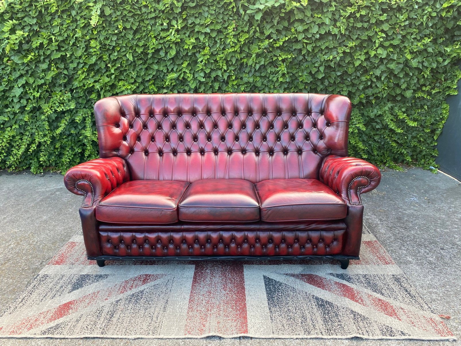 Orginele Engelse Springvale chesterfield 3 - zits bank !!, Huis en Inrichting, Banken | Bankstellen, Ophalen, Gebruikt, 150 tot 200 cm