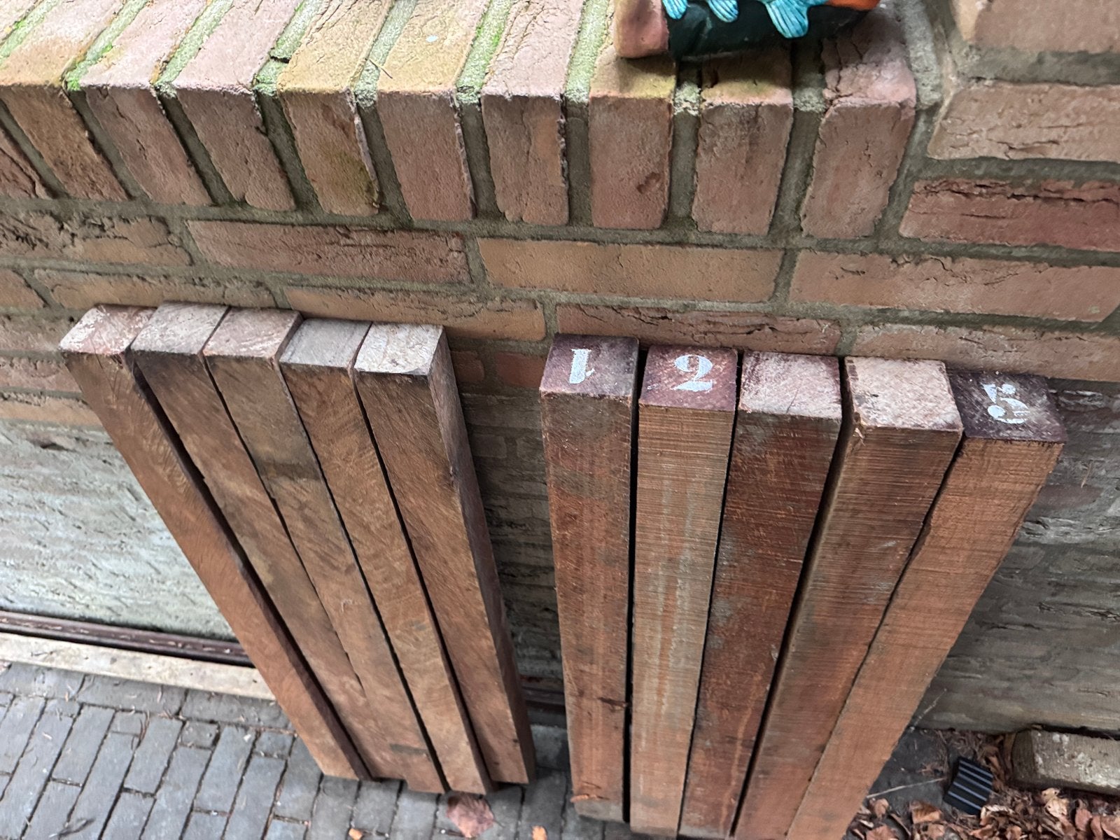 Azobe Houten piket palen -  Nieuw 1 mtr 7x7 en 6x6, Ophalen, Palen, Nieuw, Hardhout