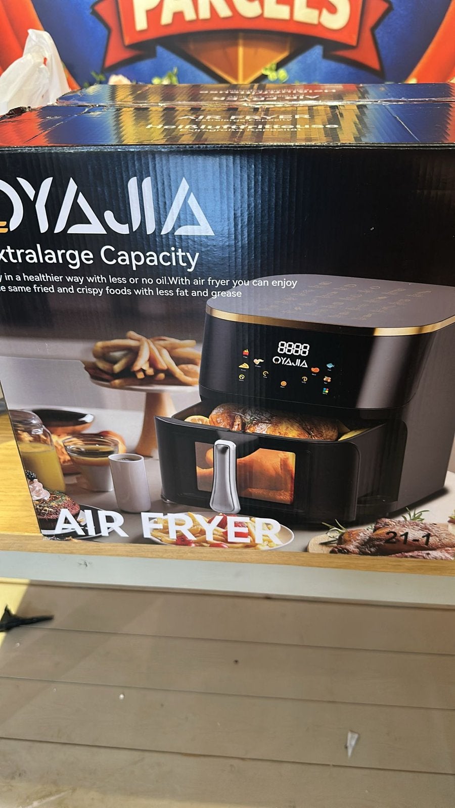 OYAJIA Airfryer XL - Extra Large Capaciteit, Witgoed en Apparatuur, Airfryers, Ophalen of Verzenden, Nieuw, Airfryer XL, 1500 gram of meer