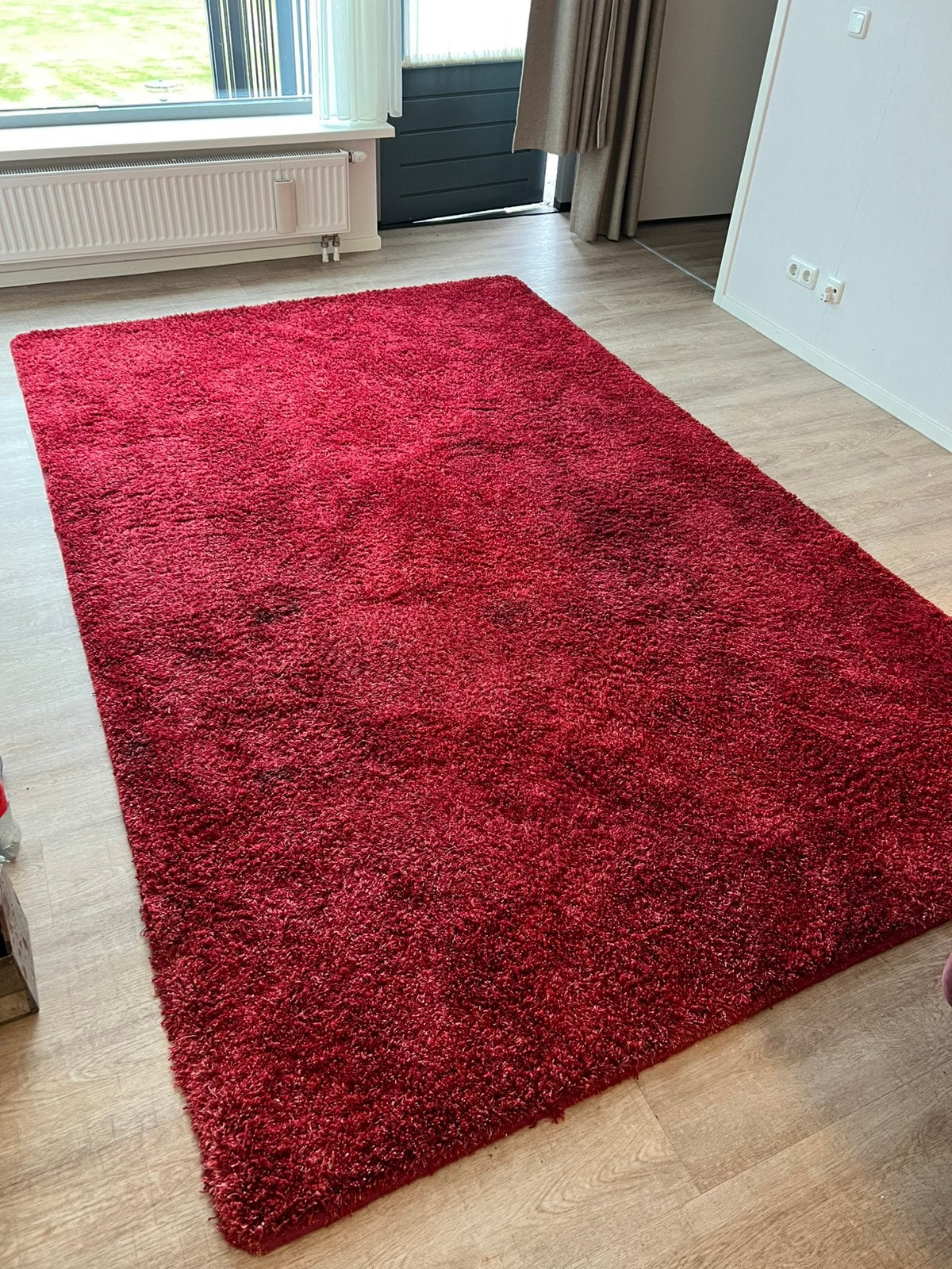 Te Koop : Rood Vloerkleed Kleed Tapijt Rechthoekig Kleed, Ophalen, Gebruikt, 200 cm of meer, Rechthoekig