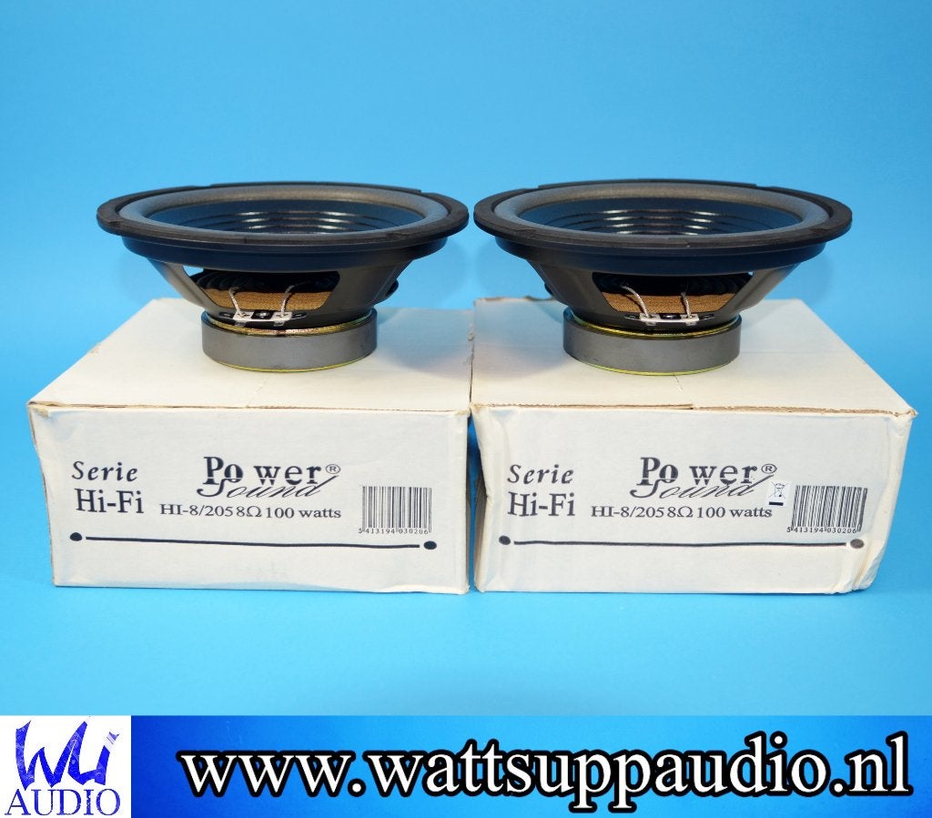 Power Sound Hi-fi HI-8/205 8 inch / 20 cm Speakers, Overige merken, Gebruikt, ., Ophalen of Verzenden