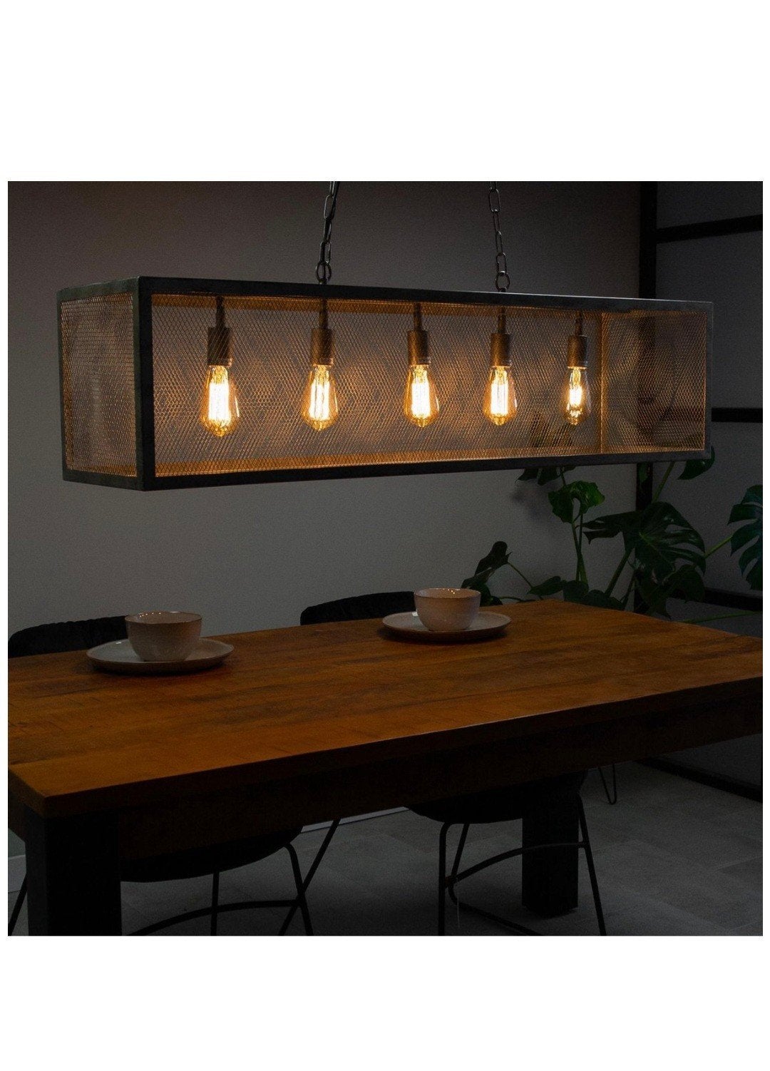 Hanglamp Raster, Huis en Inrichting, Lampen | Hanglampen, Ophalen, Zo goed als nieuw, Metaal, Minder dan 50 cm