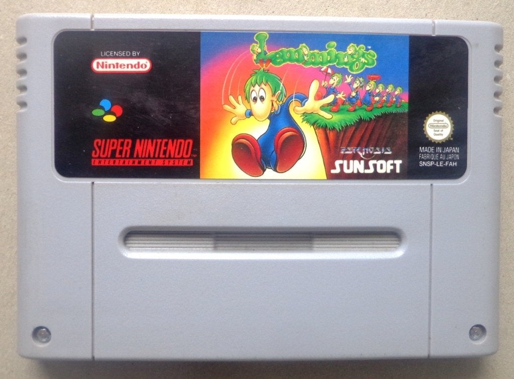 Lemmings voor de Europese Super Nintendo, Spelcomputers en Games, Gebruikt, 1 speler, Racen en Vliegen, Ophalen of Verzenden