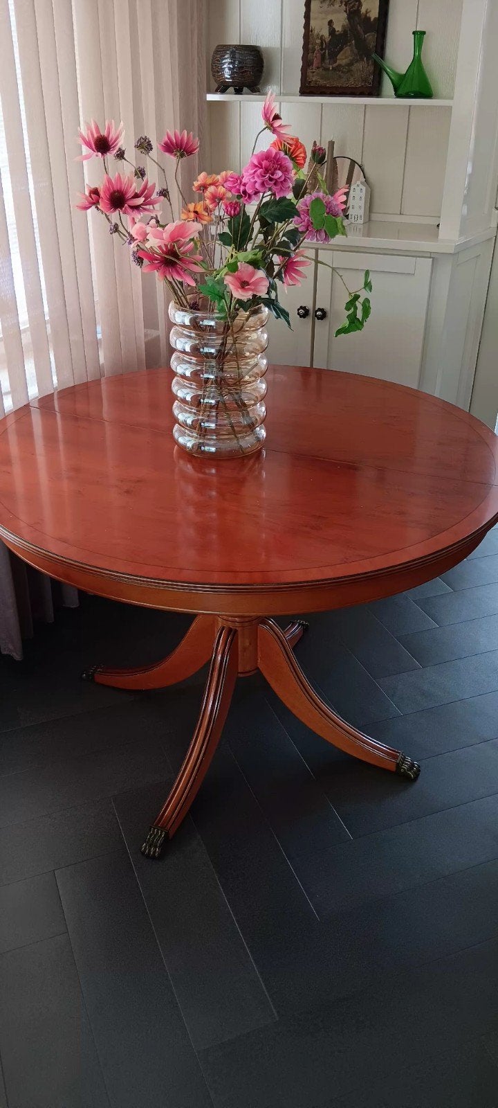 Ronde uitschuifbare eettafel, Ophalen, Rechthoekig, 50 tot 100 cm