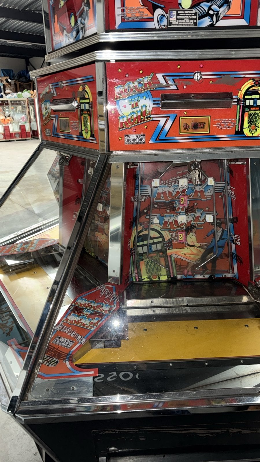Rockn'Roll coin pusher Arcade Machine Inclusief speelmunten, Verzamelen, Ophalen of Verzenden, Gebruikt