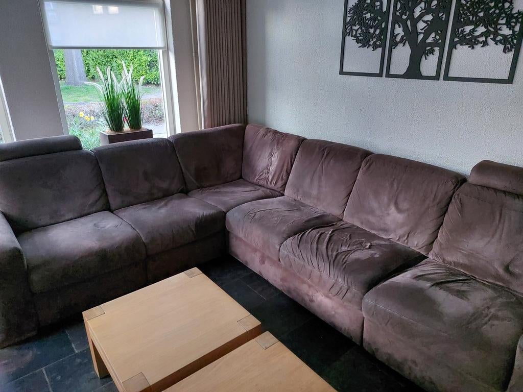 Hoekbank, Ophalen of Verzenden, Gebruikt, Overige materialen, Alcantara 2.3x3.0 meter