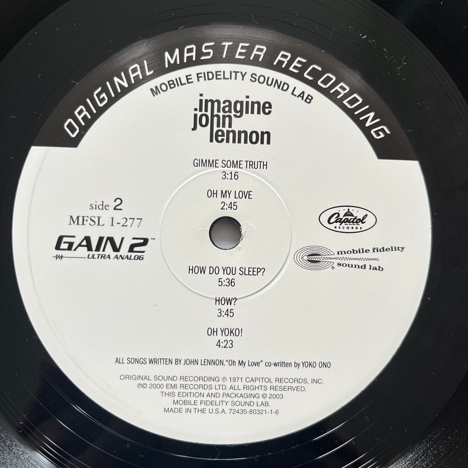MFSL Gain2 Ultra analog LP John Lennon Imagine Beatles, Verzenden, Gebruikt, 12 inch