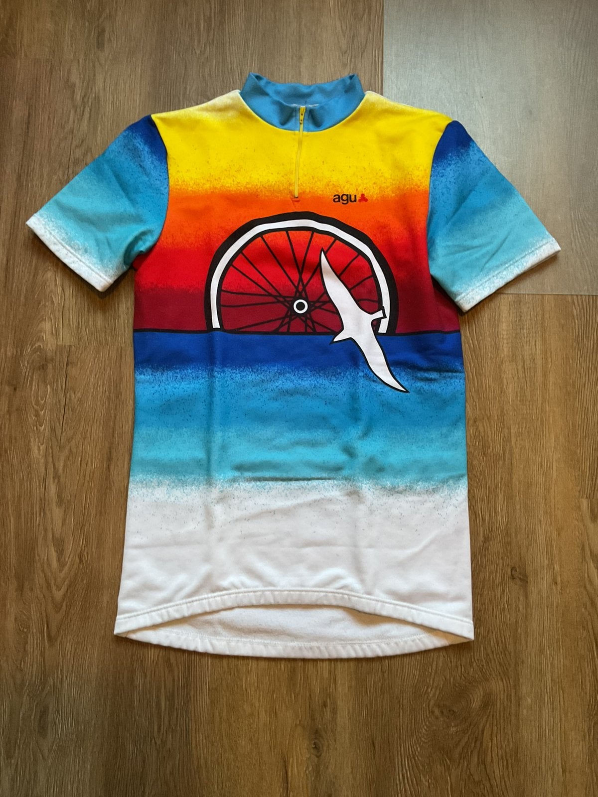 Vintage wielershirt merk agu maat L, Ophalen of Verzenden, Gebruikt, Kleding