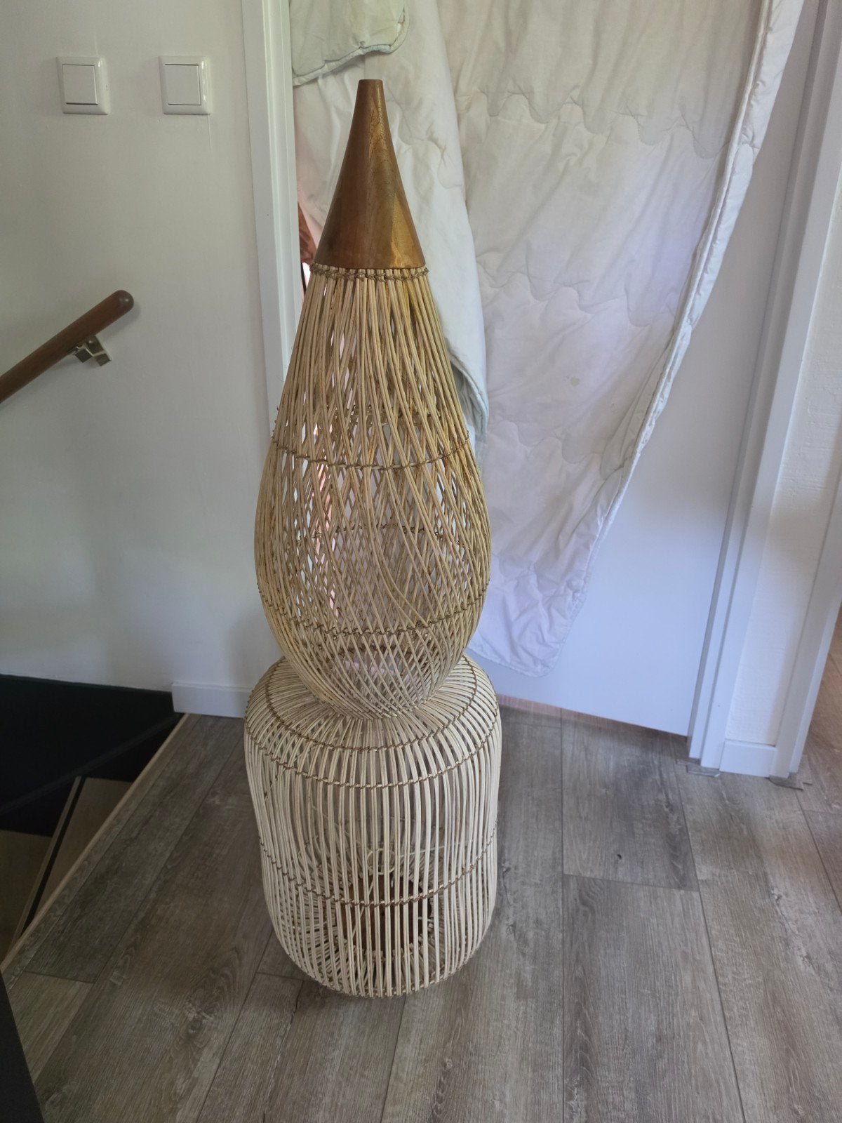 Unieke Bamboe Lampenkap - 2 Delen, Ø35cm, 120cm Hoog, Ophalen