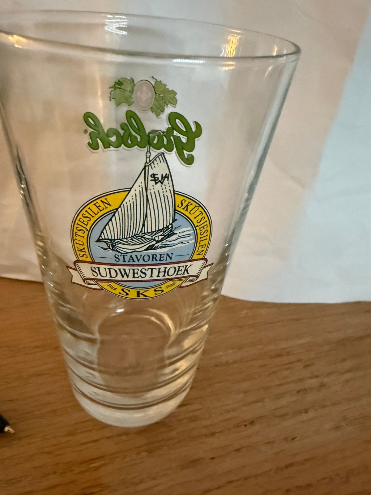 Grolsch glas  skutsje, Verzamelen, Ophalen of Verzenden, Zo goed als nieuw, Glas of Glazen, Grolsch