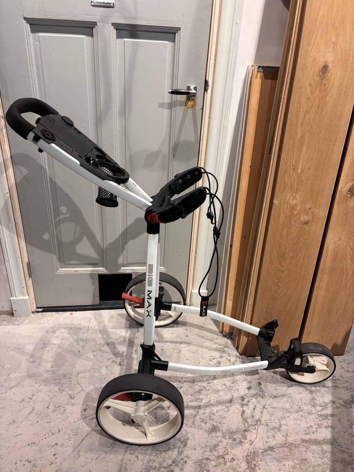 Max Blade+ BIG Max Golf Trolley 3-wieler, Sport en Fitness, Golf, Ophalen, Zo goed als nieuw, Golfkar