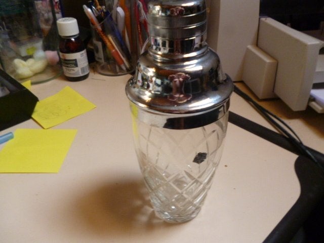 cocktail shaker kristal 20 cm, Antiek en Kunst, Antiek | Glas en Kristal, Ophalen of Verzenden