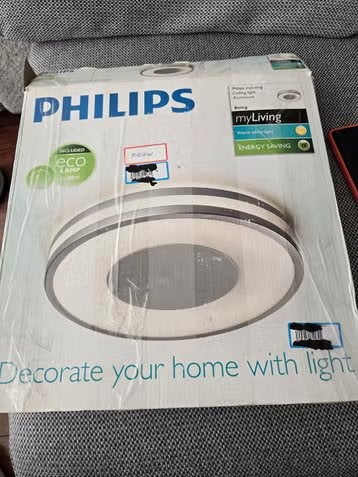 Philips Plafondlamp Being, Huis en Inrichting, Zilver, Kunststof, Inclusief lichtbron, Design