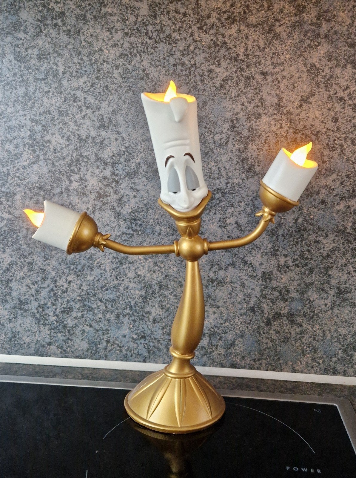 lumiere kandelaar met boekje en doos, Ophalen of Verzenden, Beeldje of Figuurtje