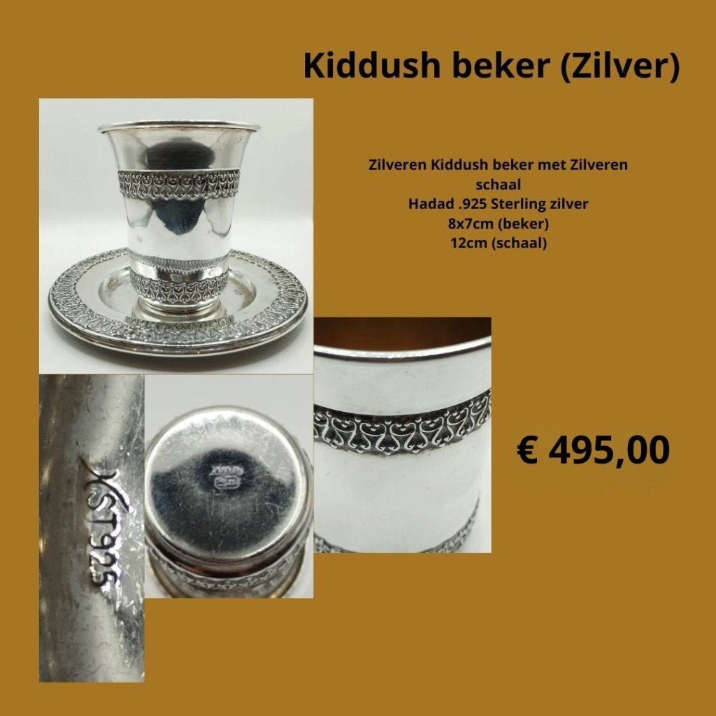 Kiddush beker Zilver, Antiek en Kunst, Verzenden
